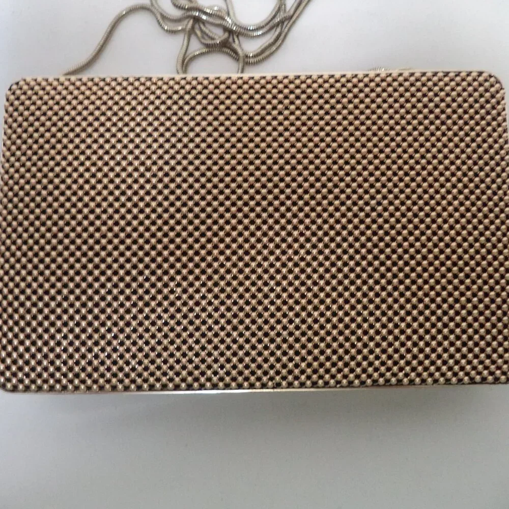 Marciano Guess Metal Mesh shoulder clutch purse bag Gold Convertible Tassel